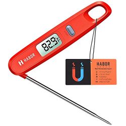 Habor Instant Read Meat Thermometer, Accurate Cooking Thermometer Electronic Kitchen Thermometer ...