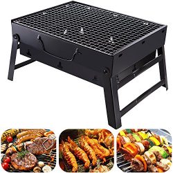 SPEVORIX Barbecue Grill Portable Foldable Lightweight Charcoal Grill Perfect BBQ Grill for Indoo ...