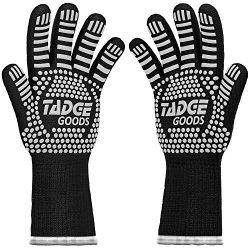 Oven Mitts Heat Resistant BBQ Gloves – Best Silicone Cooking & Grilling Accessories – Extrem ...