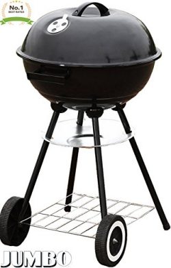 Unique Imports #1 Jumbo 22″ Charcoal Grill Outdoor Portable BBQ Grill Backyard Cooking Sta ...