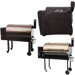 Traeger TFB65LZBC Grills Texas Elite 34 Wood Pellet Grill and Smoker (Bronze), with Full Length  ...