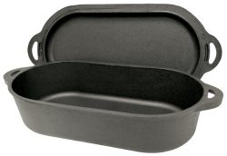 Bayou Classic 7477 Oval Fryer with Griddle Lid, 6-Quart