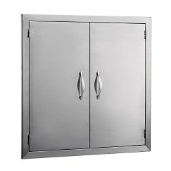 BestEquip Double BBQ Island 304 Stainless Door Double Access BBQ Door 24x24inch Double Door Flus ...