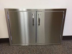 All Stainless Steel 36″ Double Access BBQ Door with Liner