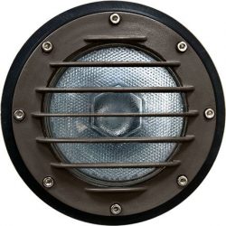 Dabmar Lighting DW4701-BZ Med Well Light with grill and Sleeve For PAR38, Bronze Finish