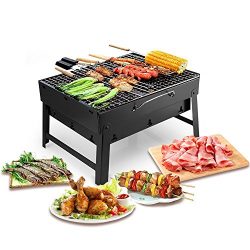 Portable Lightweight Simple Charcoal Grill Perfect Foldable BBQ Grill for Outdoor Campers Barbec ...