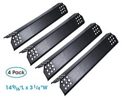 Unicook Porcelain Grill Heat Plate 4 Pack, Grill Replacement Parts, 14-9/16″L Steel Heat T ...