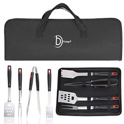 TD Design BBQ Grill Set with 4 Barbecue Accessories-Grilling Utensils,Grill Spatula, Barbecue To ...