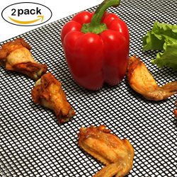 BBQ Grill Mesh Mat – Non-Stick Cooking Mats for Grilled Vegetables/Fish/Fajitas/Shrimp, Gr ...