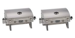 Smoke Hollow 205 Stainless Steel TableTop Propane Gas Grill, Perfect for tailgating,camping or a ...