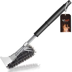 Stainless Steel Grill Brush – IEFWELL BBQ Brush Heavy Duty BBQ Grill Brush with BBQ Grill  ...