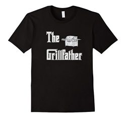 Mens The Grillfather with Propane Grill BBQ T-shirt 3XL Black