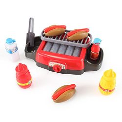 PowerTRC Hot Dog Roller Grill Electric Stove Play Food Kitchen Appliance Set for Kids