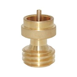 Joyway Solid Brass Steak Saver Adapter 1 LB Round Propane Adapter Converter Universal Small Bott ...