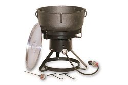 King Kooker 1740 17-1/2-Inch Outdoor Cooker with 10 Gallon Cast Iron Jambalaya Pot Package