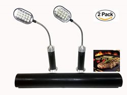 CHS Magnetic LED Barbecue BBQ Grill Light Set- Weather Resistant Outdoor Grill Lights with 15 Su ...