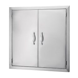 VEVOR Double Stainless Door 24″W by 24″H Barbecue Island Door Flush Mount Access Doo ...