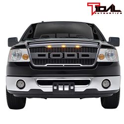 Tidal Raptor Style Upper Replacement Grille w/ LED Amber Lighting for 04-08 Ford F150 – Ch ...