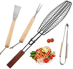 ROMANTICIST 4Pc BBQ Grilling Tools Set – Heavy Duty Stainless Steel Barbecue Grilling Acce ...