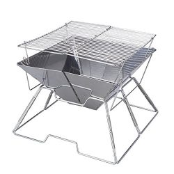 Magicook Portable BBQ Grill Charcoal Grill Stainless Steel Folding Grills for Outdoor Camp Garde ...