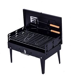 Charcoal Grill Barbecue Tool Sets Portable Premium BBQ Grill for Outdoor Campers Travel Park Beach