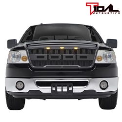 Tidal Raptor Style Upper Replacement Grille w/ LED Amber Lighting for 04-08 Ford F150 – Ma ...