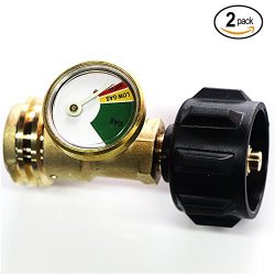 Camplux Propane Tank Gauge/Leak Detector Gas Pressure Meter Universal ACME/QCC1/Type1 connection ...