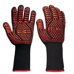 Kelmall Heat Resistant BBQ Grilling Gloves With Extra Long Oven Mitts Awesome for Kitchen Cookin ...