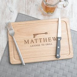 Wooden BBQ Cutting Board/Grilling Gifts For Men/Personalized Cooking Gifts For Men/James Bond Li ...