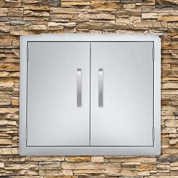 Seeutek BBQ Access Door 31W x 24H Inch Stainless Steel Double Wall Construction Vertical Door wi ...