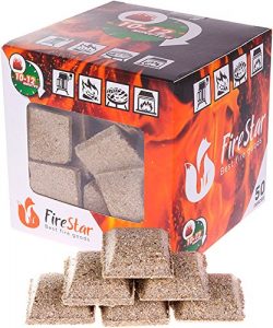 Fire starter cubes – bbq and grill charcoal starter – pack 50 pcs – natural fi ...