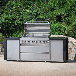 Great Deal Furniture Arvin | Outdoor 8-Burner Stainless Steel BBQ Gas Grill | in Stainless Steel ...