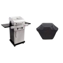 Char-Broil Signature TRU-Infrared 325 2-Burner Cabinet Liquid Propane Gas Grill with 2 Burner Me ...