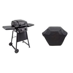 Char-Broil Classic 280 2-Burner Gas Grill with 2 Burner Medium Ripstop Grill Cover