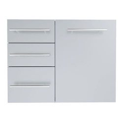 SUNSTONE DE-LPCTD30 Designer Series Raised Style Liquid Propane Combo Triple Drawer, 30″,  ...