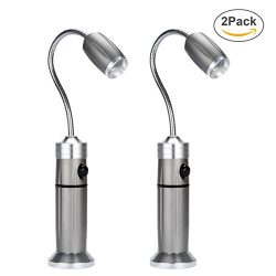 Padcod BBQ Grill Light, 2 Pack Barbecue Gill Light Magnetic Base Angle Adjustable Neck LED Flash ...