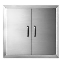 Happybuy Double walled Access Door 26”x 24”BBQ Island Door Stainless Steel for Commercial BBQ Is ...