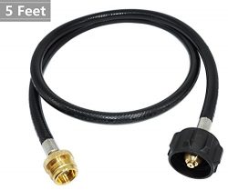 DOZYANT 5 Feet Propane Adapter Hose 1 lb to 20 lb Converter Replacement for QCC1/Type1 Tank Conn ...