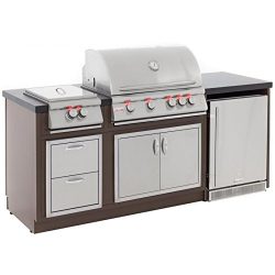 Blaze Complete BBQ Grill Island with BLZ-4LTE and Island Components (BLZ-LTE-ISLAND-LP), Propane