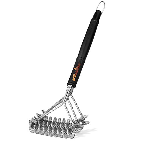 Grillaholics Bristle Free Safe Grill Brush, Safer than Grill Brushes with Wire Bristles, Profess ...