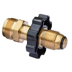 onlyfire 5055 POL Brass Propane Gas Adapter Fits for Propane Appliances, Heater, BBQ Grill, Camp ...