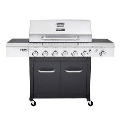 Nexgrill 720-0898 Deluxe 6-Burner Propane Gas Grill in Black with Side Burner