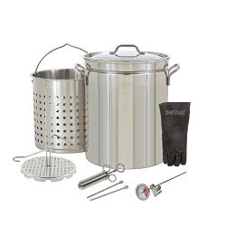 Oversized Big Jumbo Large 44 Quart Stainless Steel”Big Bird” Turkey Fryer Stockpot W ...