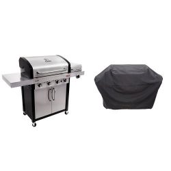 Char-Broil Signature TRU-Infrared 525 4-Burner Cabinet Liquid Propane Gas Grill with 5+ Burner E ...