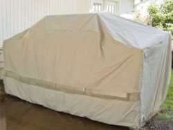 Outdoor Patio BBQ Grill Island Cart Cover Outdoor Kitchen Island Cover Fit 124”L