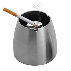 Ashtray,LOYMR Stainless Steel Unbreakable Modern Ashtray , Cigarette Ashtray for Indoor or Outdo ...