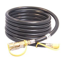 KIBOW 12 Feet Propane Quick Connect Hose- 1/4” Female Socket with Safety Shutoff Valve & 1/4 ...