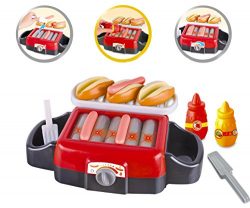 Hot Dog Roller Grill Electric Stove Play Food Kitchen Appliance Set for Kids