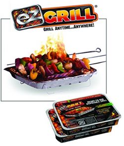 Original Instant Disposable Charcoal Grill On-the-Go Ready to Use by EZGrill Regular Size -2 Pack