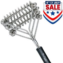 BBQ Grill Brush | 100% Rust Resistant, Heavy Duty Stainless Steel barbecue brush, Safe Bristle F ...